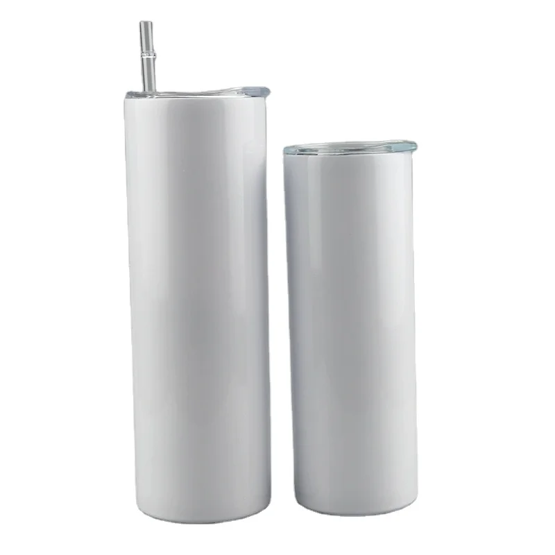 

US warehouse White 20 Oz Stainless Steel heat Transfer Printing Tumbler Double Wall Insulated straight Sublimation Tumbler