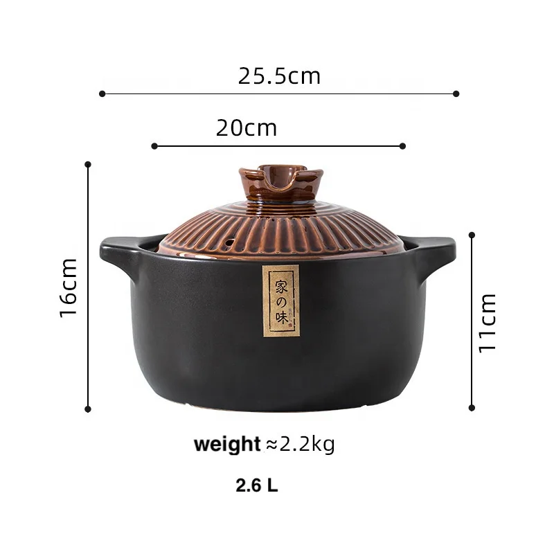 

Round antique restaurant pan ceramic kitchen soup cooking pot clay casseroles pots