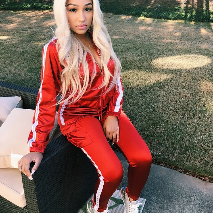 

New Design Women Fitness Jogging Autumn Winter Winter 2 piece Sports Suit Set, Customized color