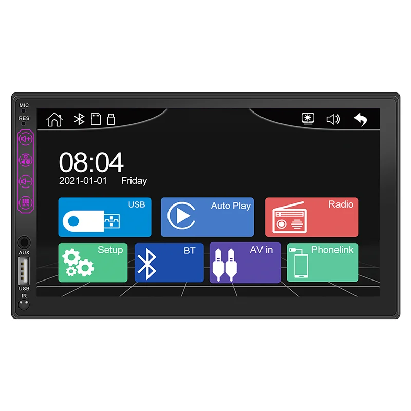 

MEKEDE Sunplus ecos system 7 inch 1024*600P Head Unit Touch Screen For L1 support BT USB AM FM Radio Mirror Link Car MP5 Player