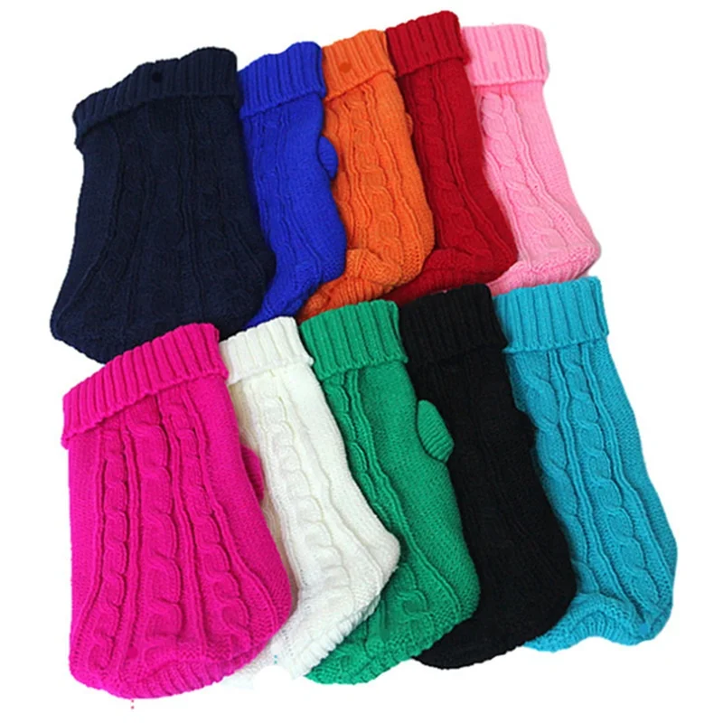 

Spring Autumn Candy Color Knitted Dogs Pet Clothes Pet Dog Sweaters Cats Clothes