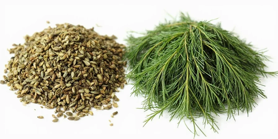 Chef making a mistake by adding too much dill to a dish