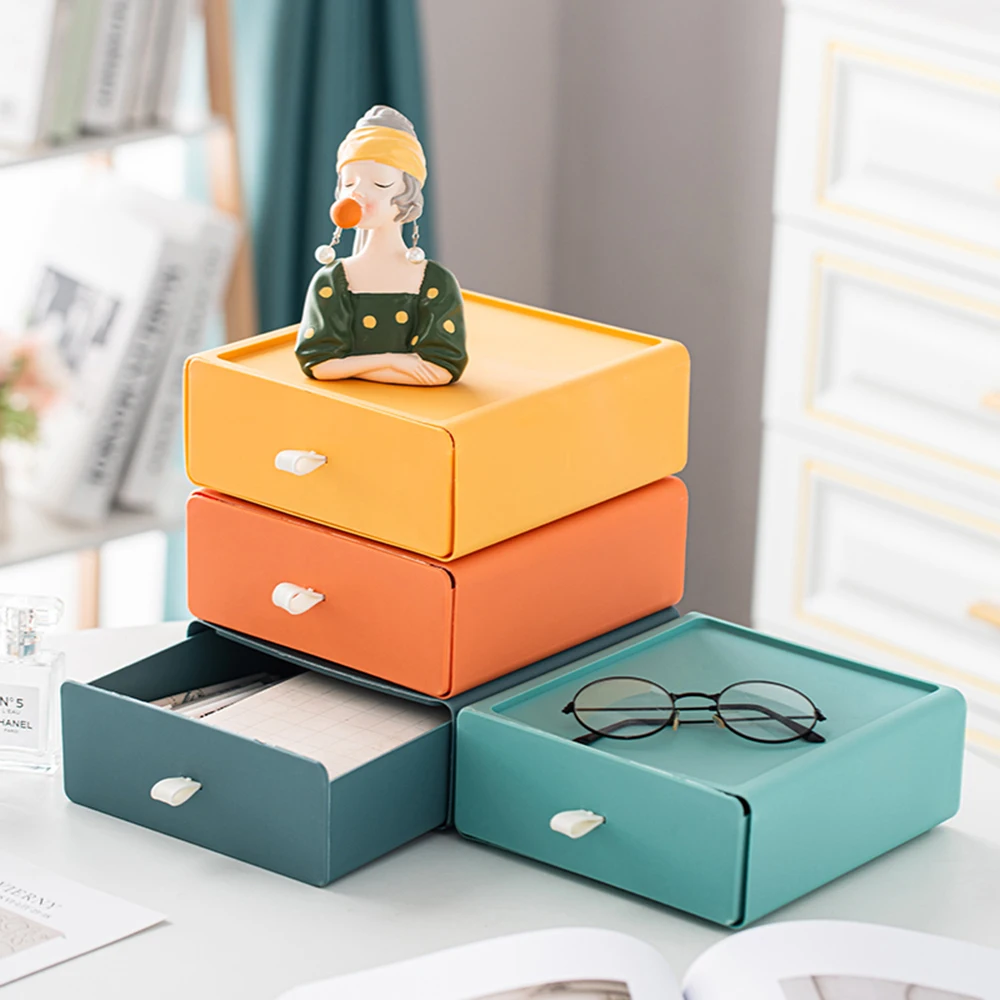 

Modern decorative home accessories plastic storage ornaments stackable drawer storage box