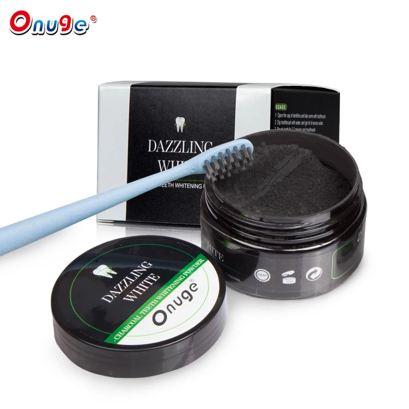 

teeth+whitening activated charcoal tooth powder, Black