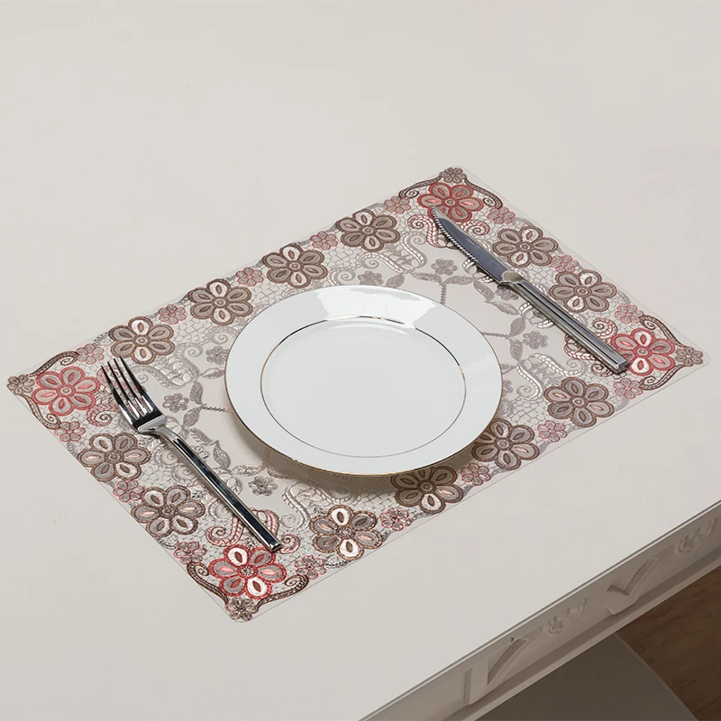 

Amazon Top Seller 45*30cm PVC Table Mat Dining Mat Placemat For Dining Table