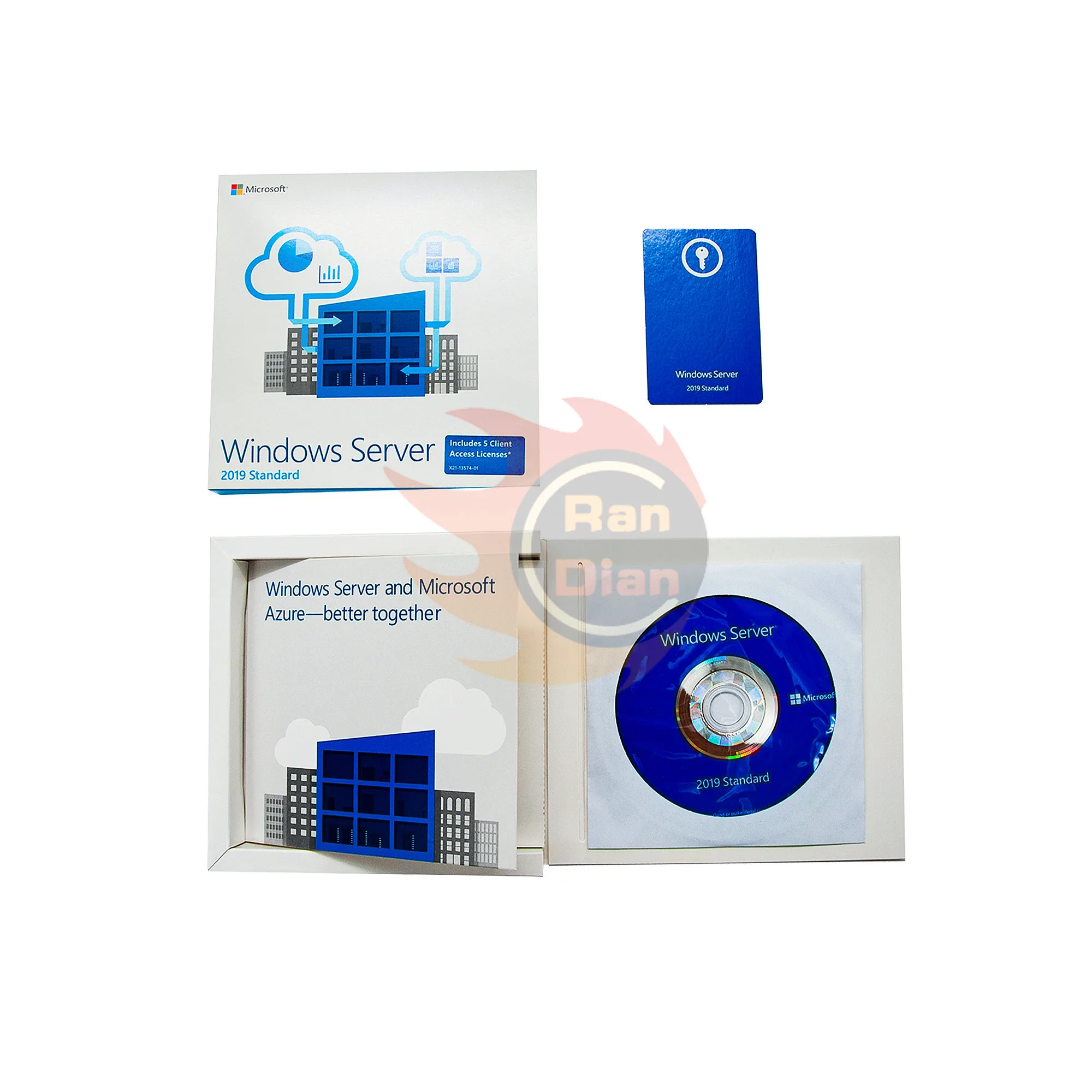 

Full DVD Retail Box Microsoft Windows Server Standard 2019 5 Device CAL 16 Core original License retail key