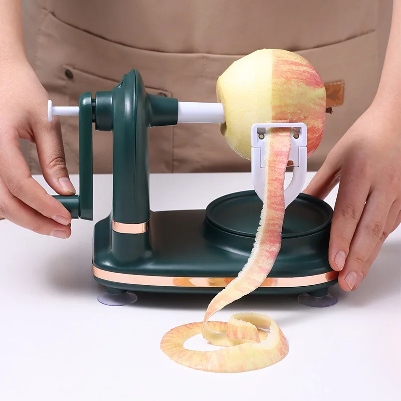 

DD519 Kitchen Tools Manual Peeler With Slicer Vegetable Blade Skiving Potato Apple Peelers Fruits Hand Shake Apple Peeler, Green