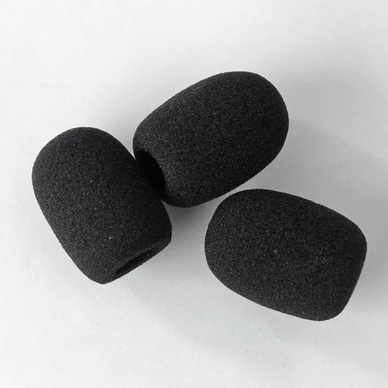 

30x8MM Mini Microphone Headset Windscreen Sponge Foam Mic Cover, Black