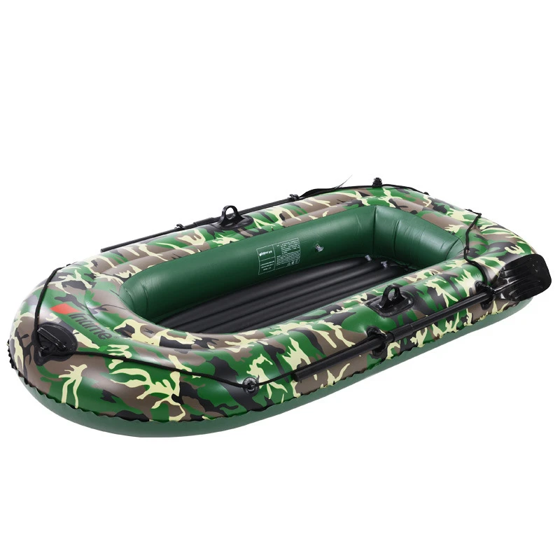 

High quality wholesale thickened 1/2 person cheap inflatable rowing boat  thickened inflatable fishing rowing boats, Blue