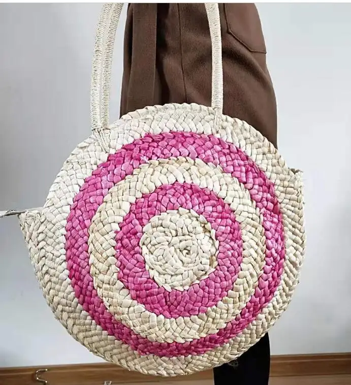 

NEW Woman Bag Women Handbag drinking Straw Bag Big Bags For Woman round beach Big Handbag