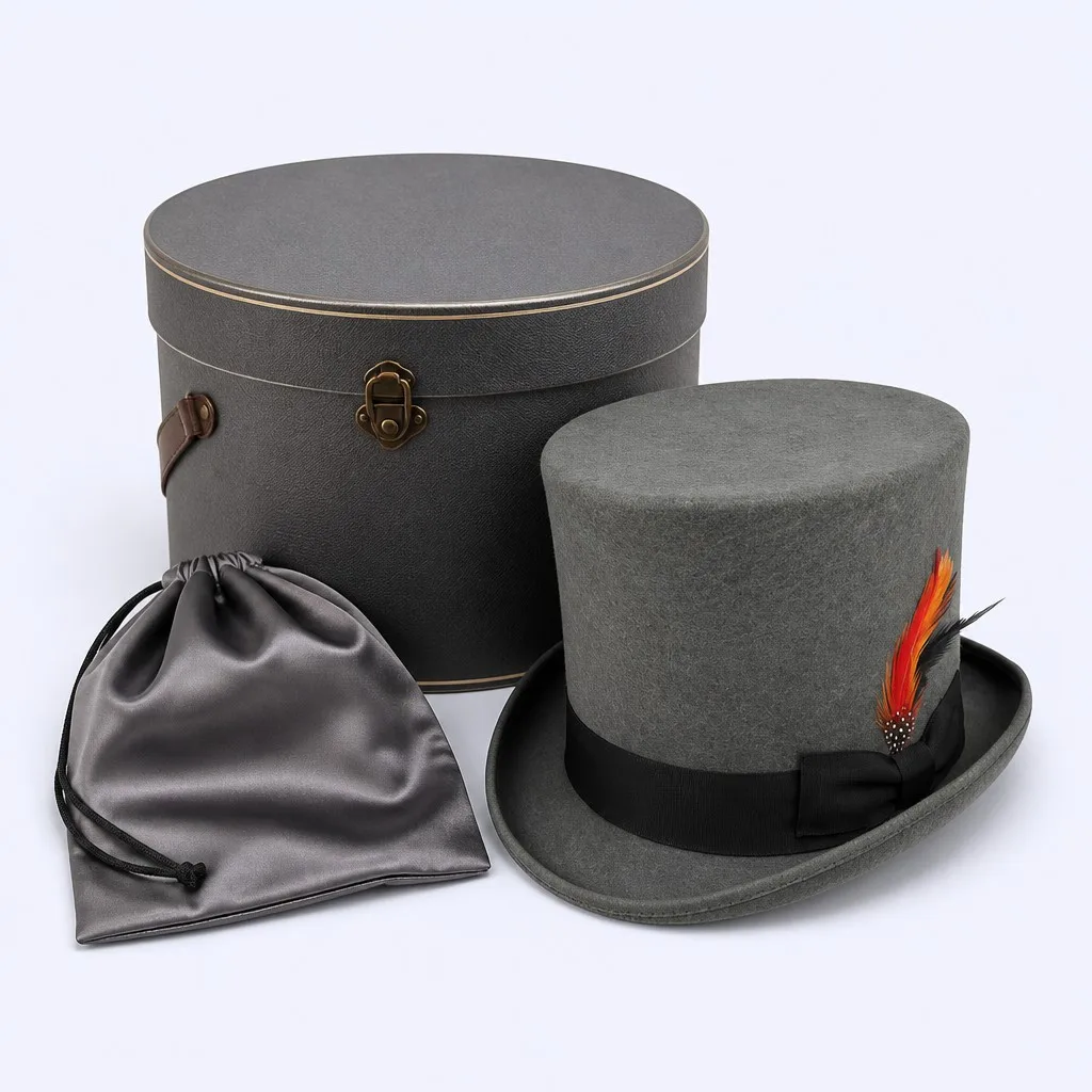Bespoke Round Hat Box & Dust Bag