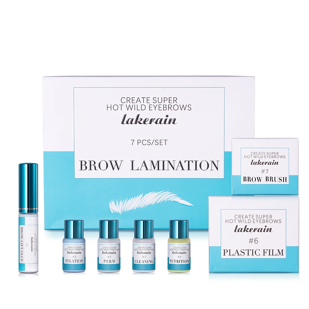 

Private Label 7pcs Set Eyebrow Lamination Brow Lamination Perm Pump Perming Perm Brow Eyebrow Kit, White