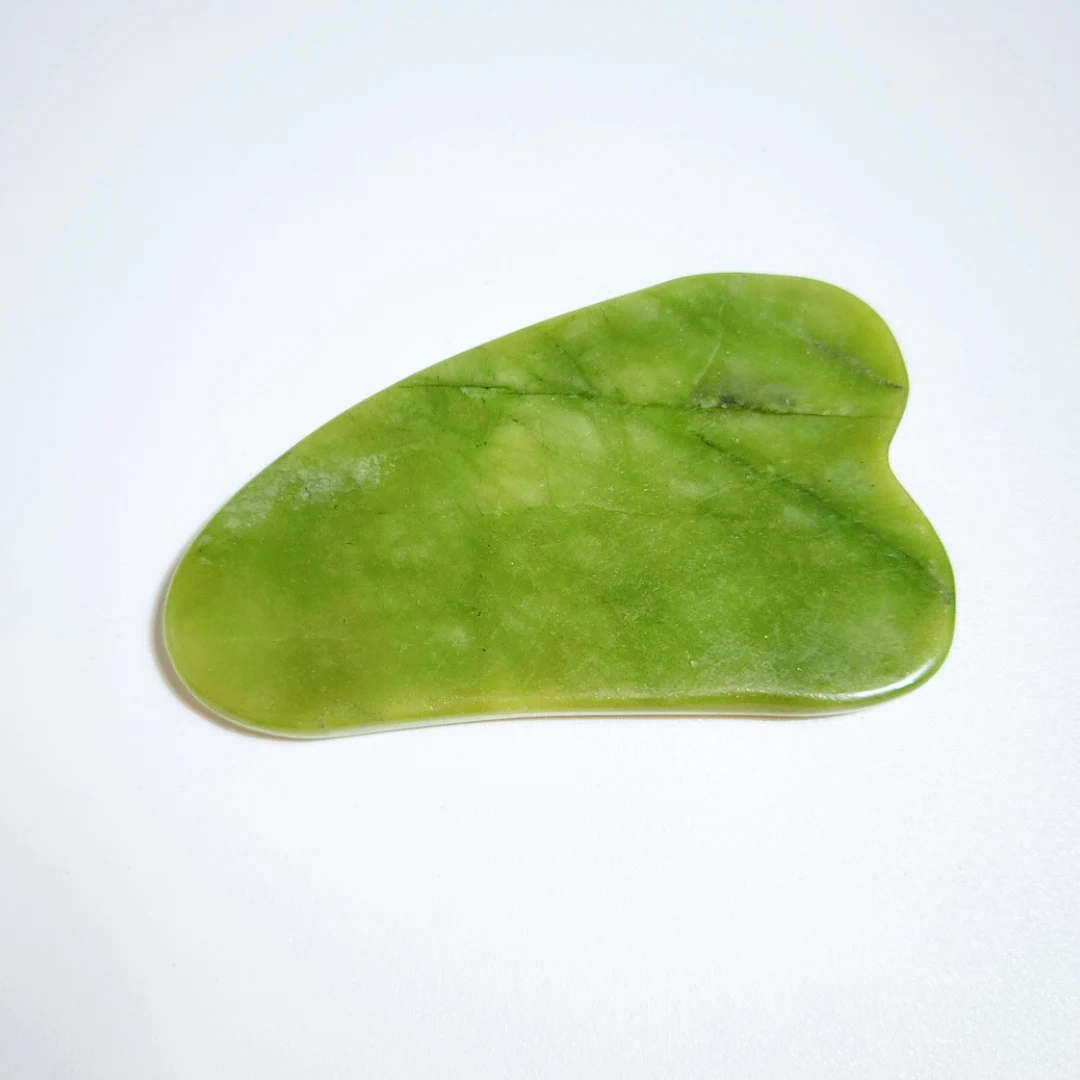 

2021 Natural SPA Acupuncture Guasha Scraping Massage Tool Natural mixed color Xiuyan Jade Gua Sha Tool