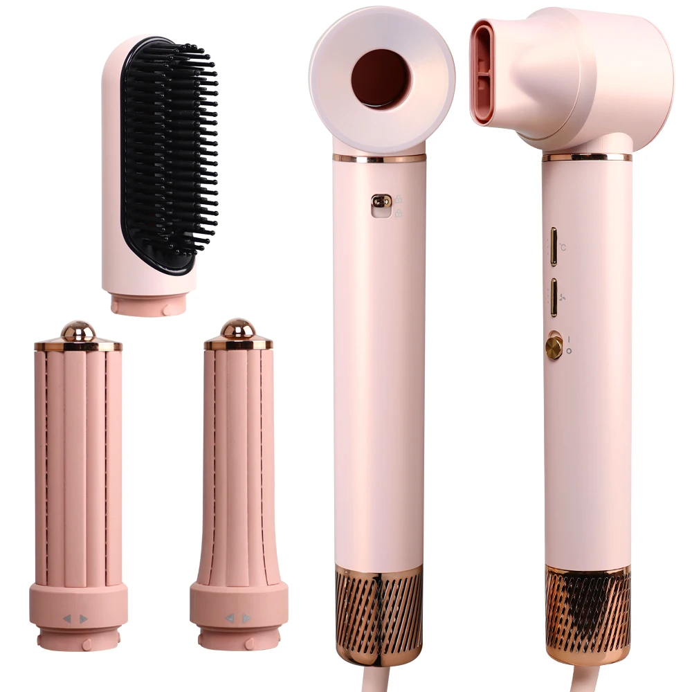 

Professional 5-in-1 Hair Styling Set High-Speed Electric Hair Dryer Brush Blow Hot Air Air Wraps with Ionic for Hotels