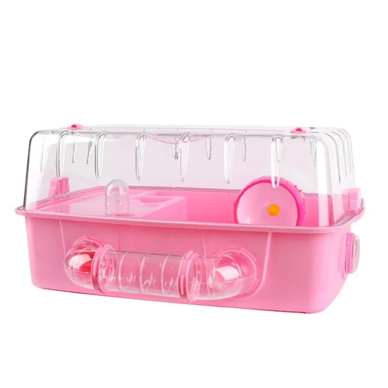 

Hot sale with pipe cage double-layer large villa cage golden bear pet supplies large animal acrylic hamster cage, As picture