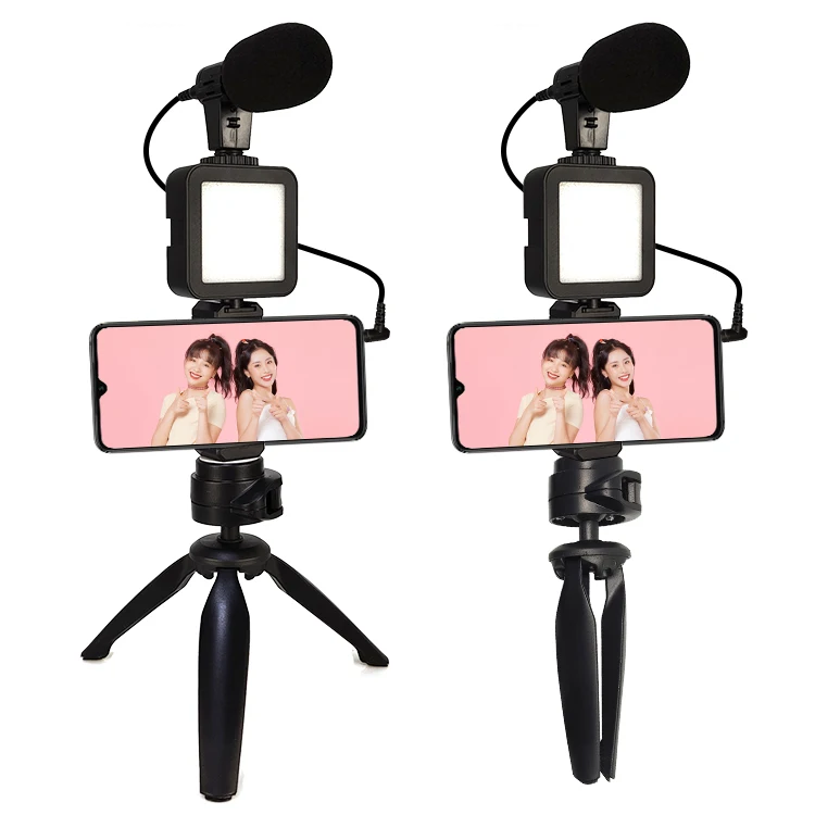 

Hot Sale Professional Wired Vlog Microphone Equipment for YouTube Tik Tok Live, Black