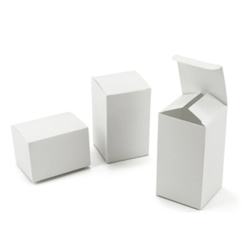 

White Rectangle Cardboard Packaging Boxes Lipstick Kraft Paper Boxes for Essential oil bottle Skin Care Product