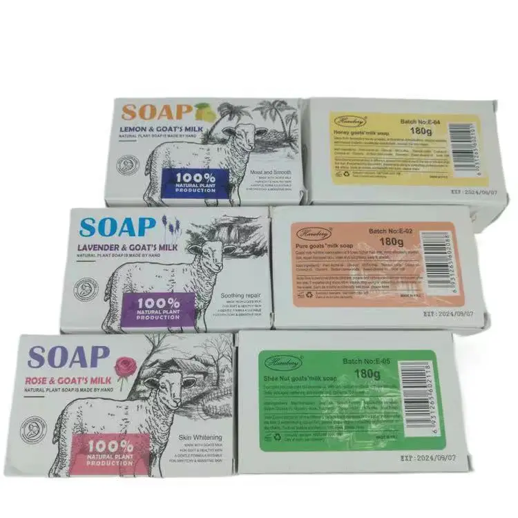 

OEM Private Label Wholesale Luxury Bath GiftOrganic Natural Face Cleansing Skin Care Goat Milk Anti Acne Soap Deep Cleaning Soap, White