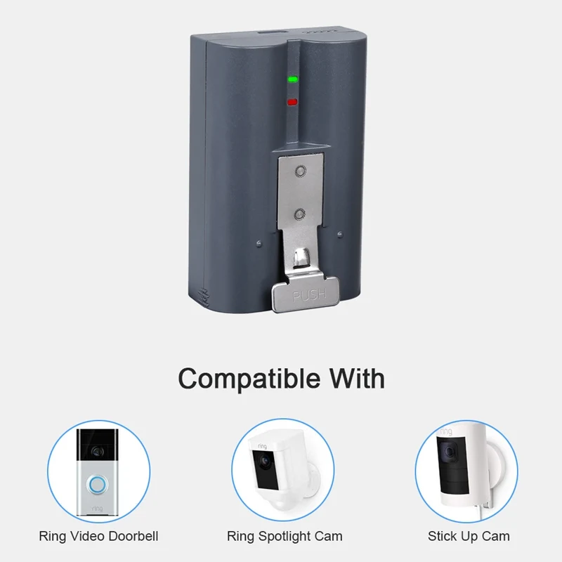 Hixon Battery For Ring Video Doorbell 3.65v 6200mah Micro Upgraded Cctv
