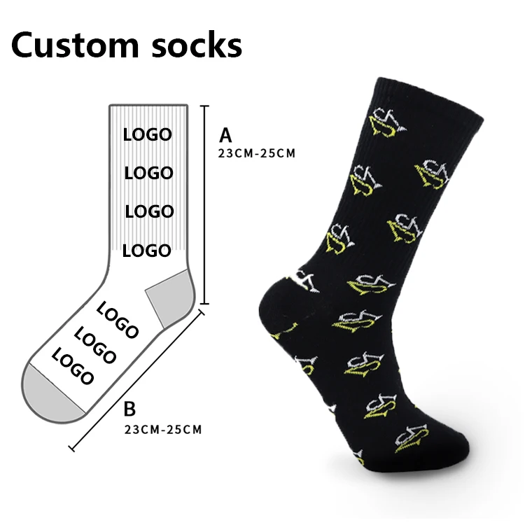 Xianghui Cotton Breathable Colorful Crew Type Knitted Custom logo Sublimation Thick Terry Basketball Sport Socks