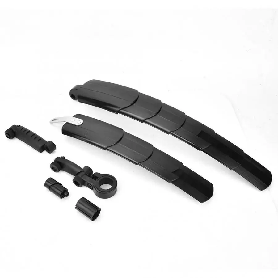 

MTB Mountain bike mudguard retractable quick release full size universal Bicycle Front Rear guard for Road bicycle equipment, Black