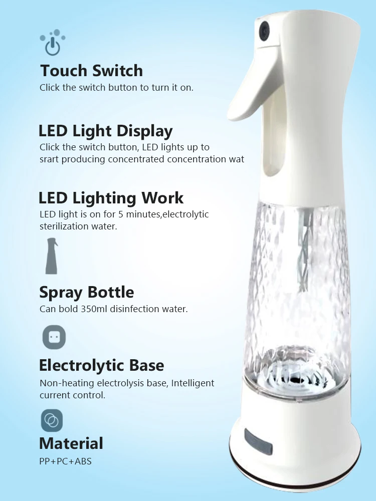 Portable 5 Min Hypochlorite Disinfection Water Generator No Need Salt Water Making Machine