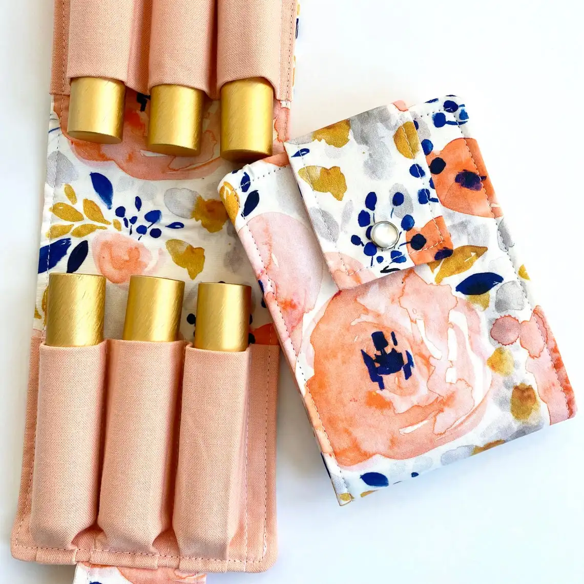 

Canvas Essential Oil Storage Bag Purse Essential Oil Pouch 6-bottle Essential Oil Carrying Case Nail Polish Pouch, Customized color