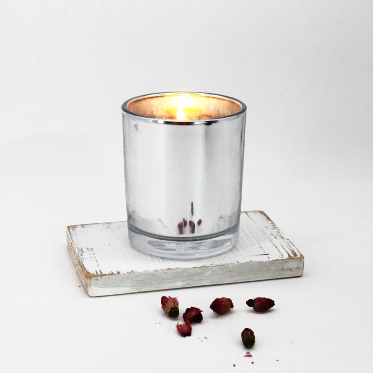 

Hot sale Unique Custom Recycled New Luxury Cylinder Empty Clear Thick Glass Candle Jars With Lids For Candles