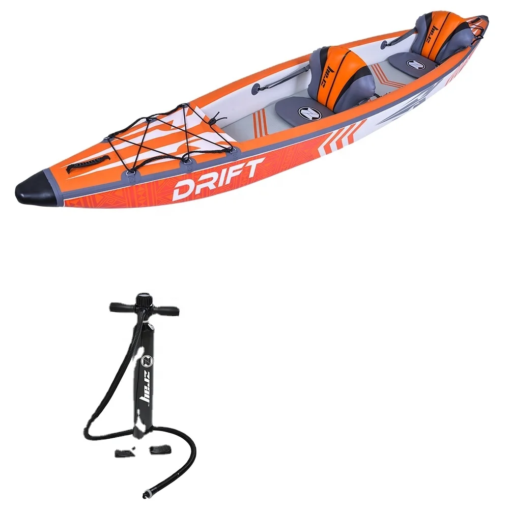 

Zray Double Inflatable Canoe Fish Boat PVC Inflatable Kayak for 2 Person
