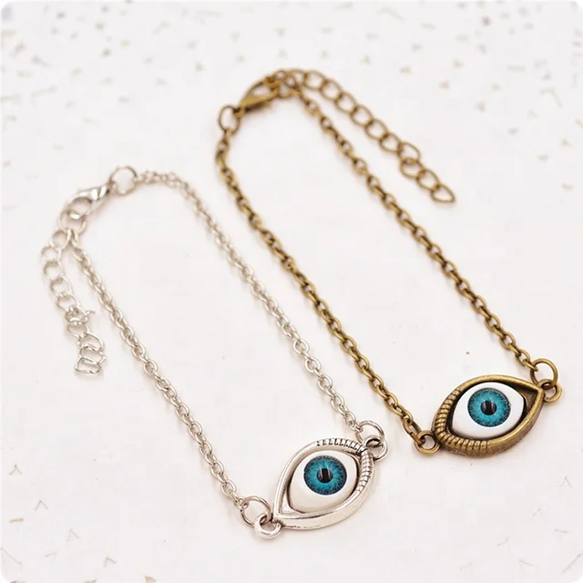 

ADELANTE Fashionable Western style Infinite Evil Eye Bracelet Fashion Jewerly, Bronze, antique silver