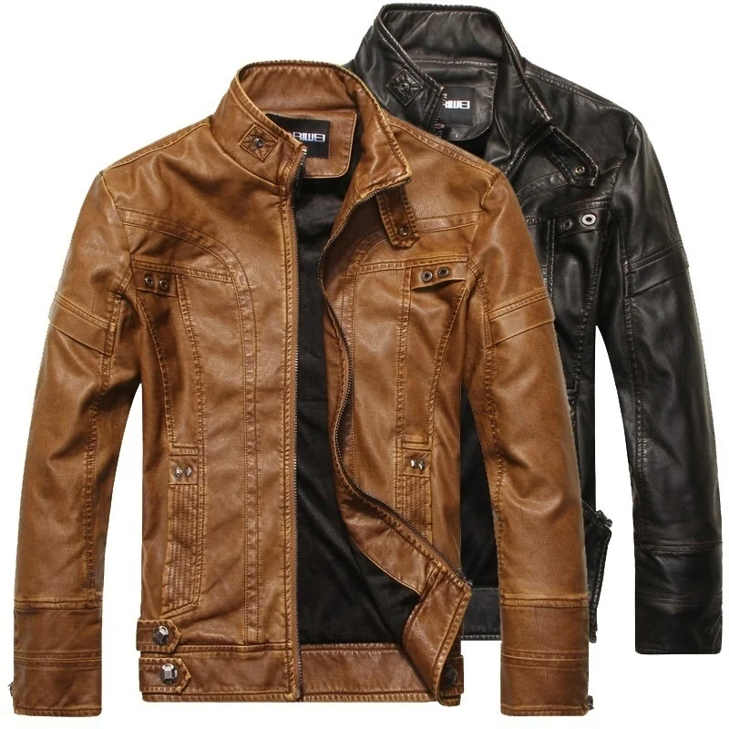 

Handmade Motorcycle Biker Black Distressed Vintage Mens Genuine Real Brown Leather Jackets For Men, Brown black dark