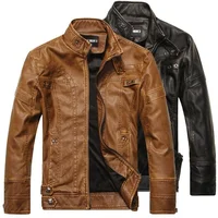 

Handmade Motorcycle Biker Black Distressed Vintage Mens Genuine Real Brown Leather Jackets For Men