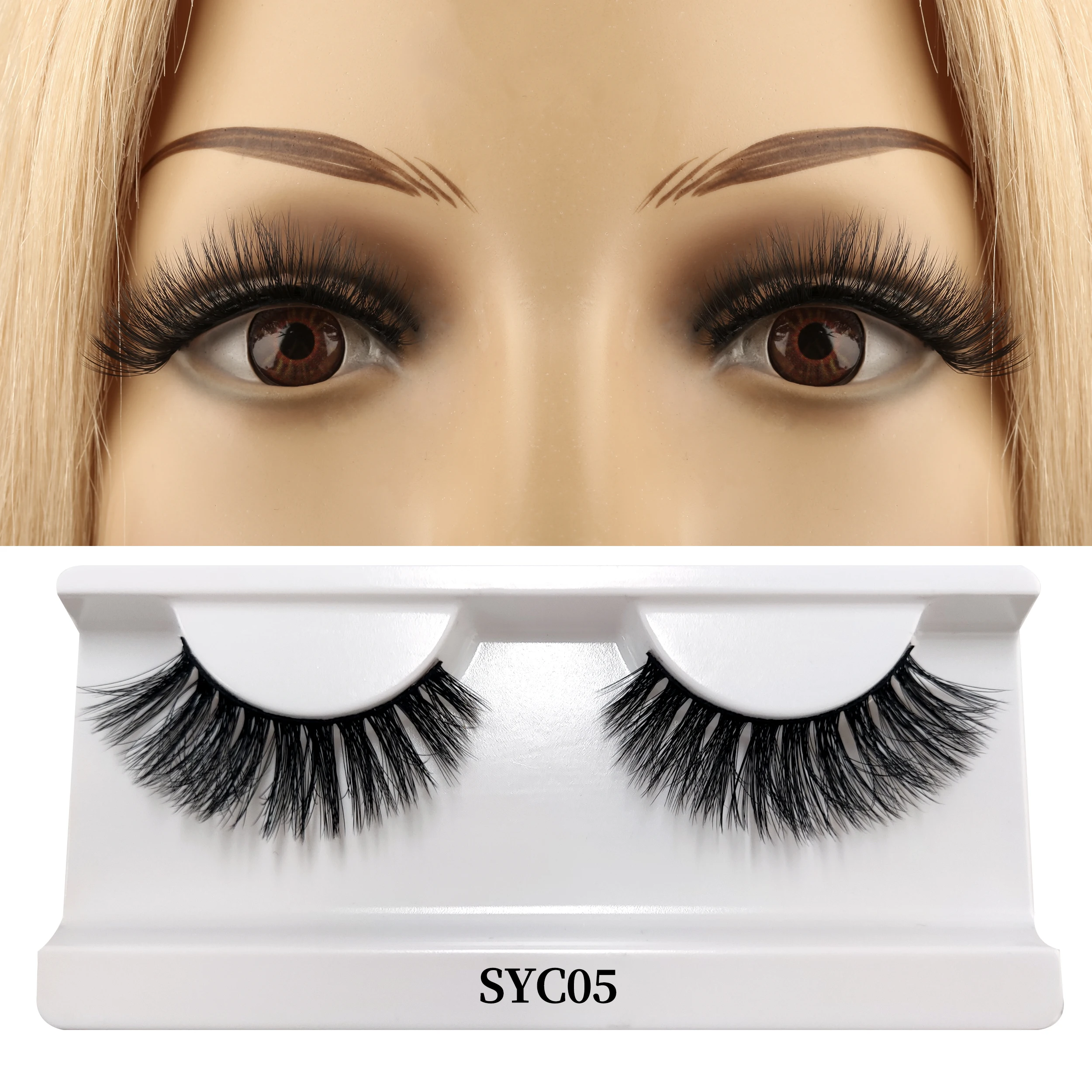 

Ready To Ship wholesale hot selling25mm vegan luxury premium korea silk lashes synthetic eyelashes private label ks3D applicator