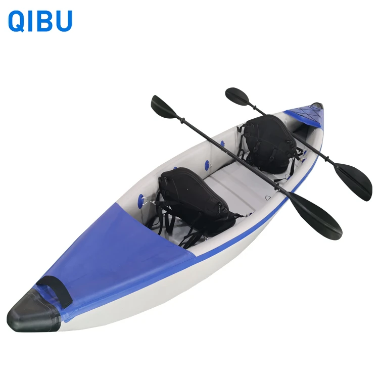 

Qibu Hot Selling Inflatable Kayak 2 person Inflatable Drop Stitch Fishing Kayak Tandem Kayak Rowing Boat 2 Years 1-2, Red, green, yellow, blue ,customize