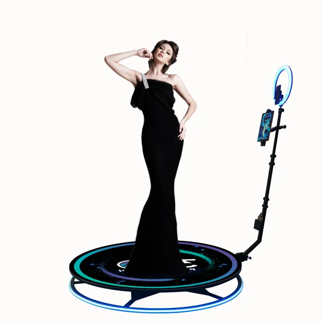 

Hot Sale 360 Photo Booth Spin Machine Automatic 360 Degree Camera Photobooth Video Rotating 80Cm 100Cm 115Cm Led Ring Lights