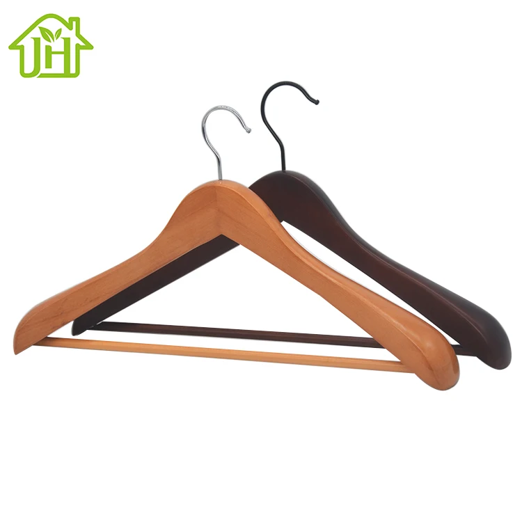 

Hot sale customized logo hanger factory wholesale luxury wooden garment suit coat hanger