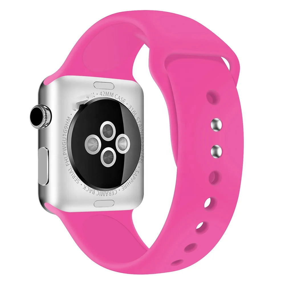 

ShanHai Sport Band for Apple Watch 42/44mm 38/40mm, Soft Silicone Strap Replacement Watch Bands for iWatch Sport Series 5 4 3, Multi-color optional or customized