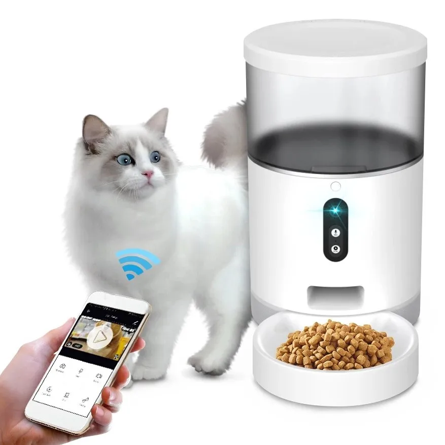 

Bunny Tuya WiFi pet feeders 4L cat dog food dispenser camera smart video pet automatic feeders