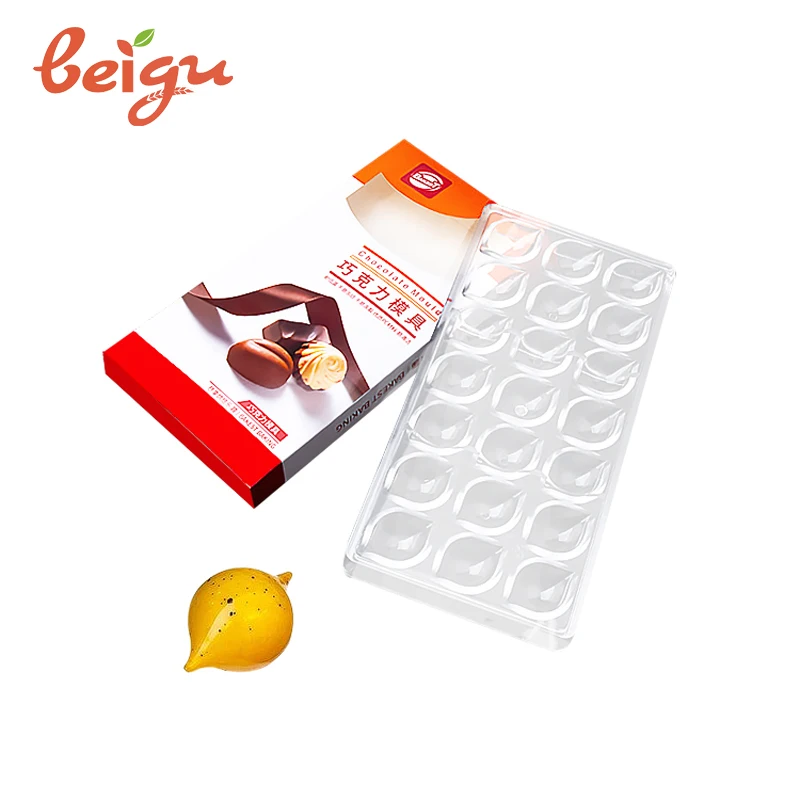 

Beigu Lemon Shaped Chocolate Mould Food Safe Plastic Clear Polycarbonate Chocolate Molds Handmade Gift