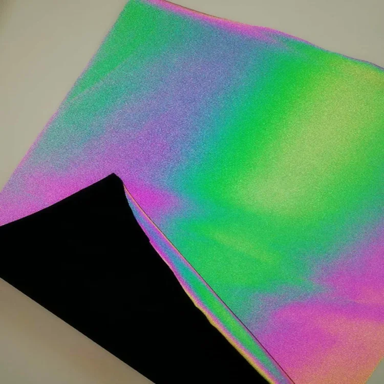 
Cheap fashionable clothing usage leather holographic iridescent fabric 