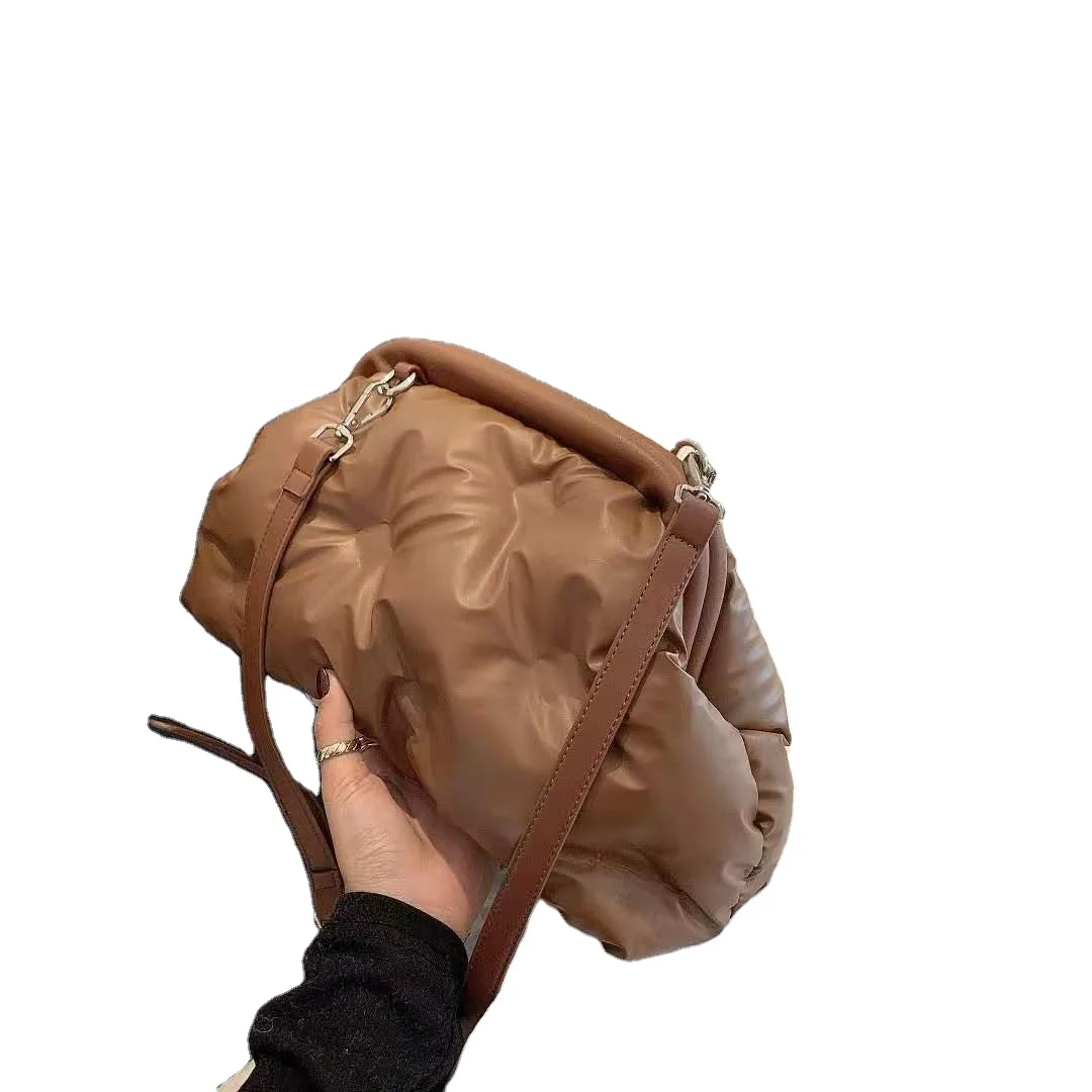 

2021 New Arrival PU Leather Space Cotton Handbag Women Shoulder Bags with Low MOQ