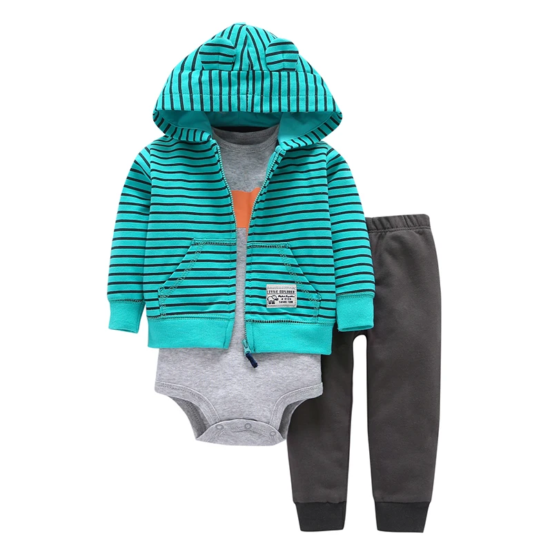 

Baby newborn clothes set zipper winter baby long sleeve children clothing with coat, Same as picture