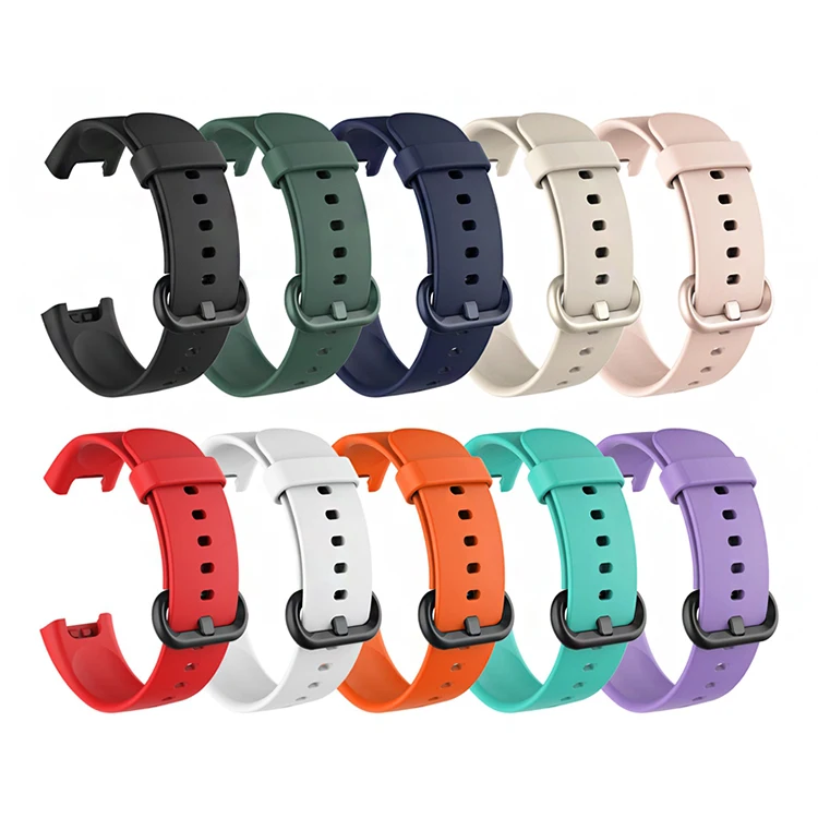 

For Mi Watch Lite Smart Watch Band Silicone Replacement Band For Redmi Watch Rubber Strap, 10 colors