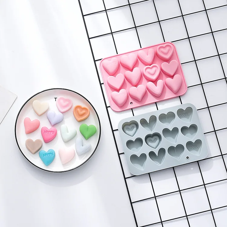 

Valentine's Day Heart Shape Baking Silicone Cake Mold Wholesale Silicon Chocolate Gummy Moulds Customized 3D Silicone Cake mold