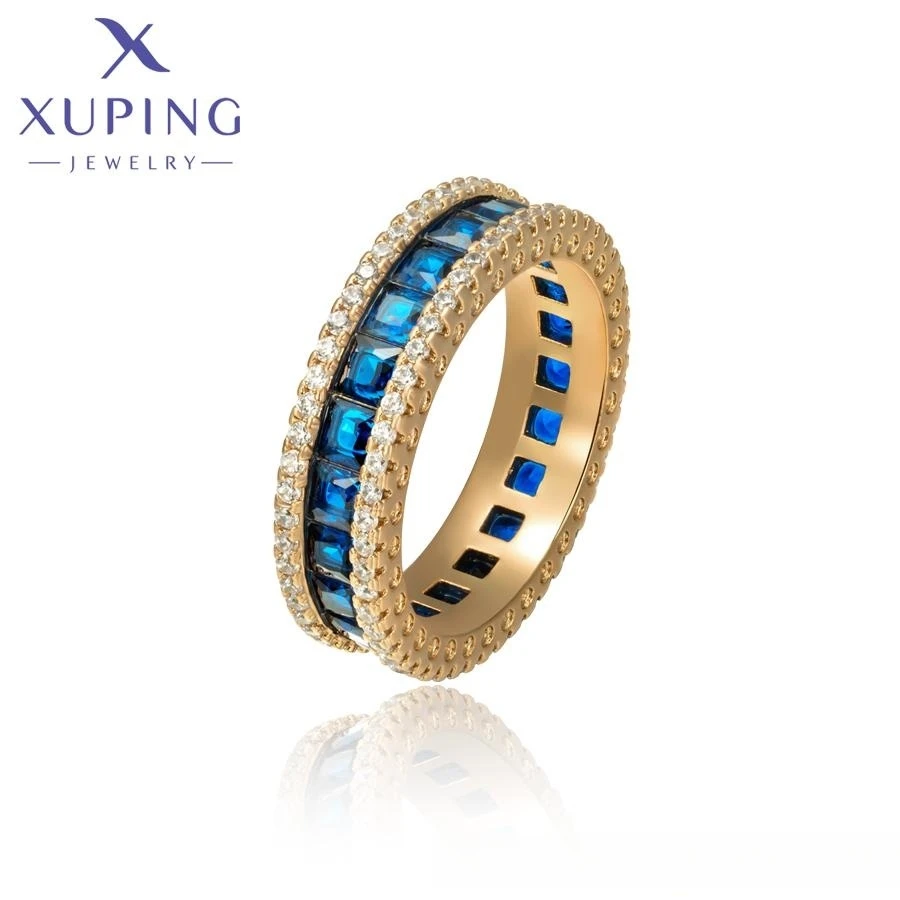 

X000702987 xuping jewelry New personality zircon ring 18K gold color luxury simple retro women Romantic fine jewelry ring