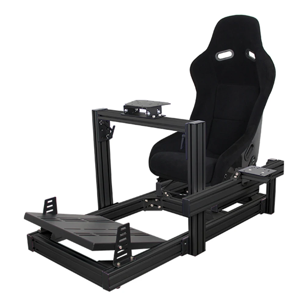 

Home diy 6063 t5 black anodized gaming driving sim racing rig cockpit aluminum gaming simulator frame