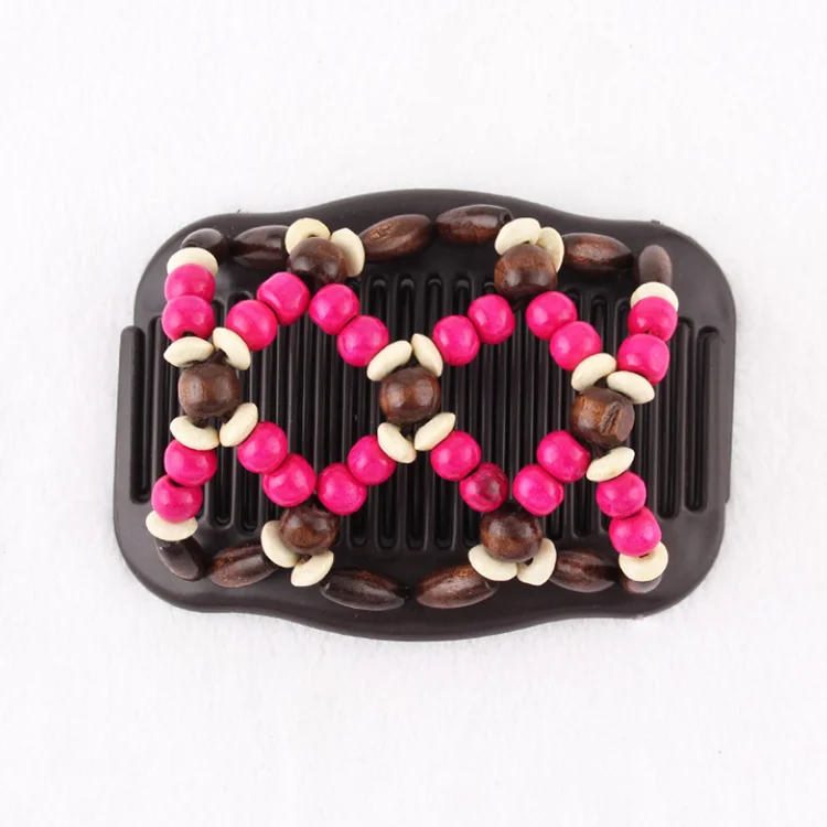 

Simple color Double Combs Hair Clip Magic Hair Combs Beaded Hair Accessories For Lady, Any color is available