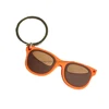 Cheap custom orange sunglasses shape soft pvc tag for keychain/keyring