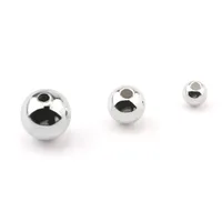 

Loose Round Smooth Gram Selling Tiny Cute 925 Sterling Silver Beads for Jewelry Findings Accessories Making Decoration