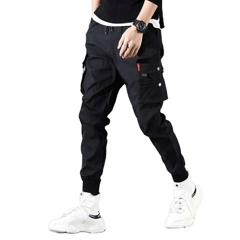 

2021 Autumn Cargo Pants Multiple Pockets Trousers Men Hip Hop Harem Pants Sports Trouser Casual Jogger Sweatpants, Black,gray